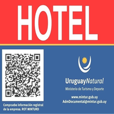 Hotel inscripto en el Registro de Operadores Turísticos del Ministerio de Turismo (MINTUR)
